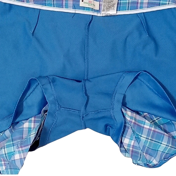 Dockers Golf Skort Blue Plaid Zippered Sides Front Pockets - Picture 10 of 13
